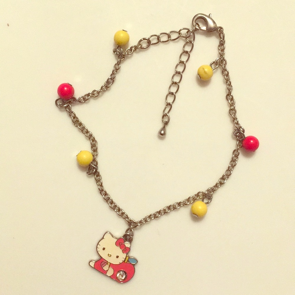 Hello Kitty Rhinestone Charm Bracelet